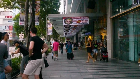 4K ] Shoppers' Paradise at Orchard Road