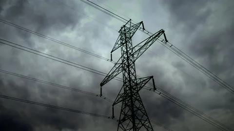 4k power grid failure dark stormy high v... | Stock Video | Pond5