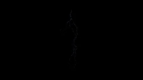 4K Powerful Electric Arc Lightning Strike Overlay on Black Background Stock Footage 344403307