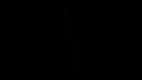 4K Powerful Vertical Electric Lightning Strike Overlay on Black Screen Stock Footage 344404433