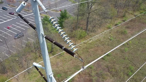 4K Powerline Inspection Stock Footage 129971643