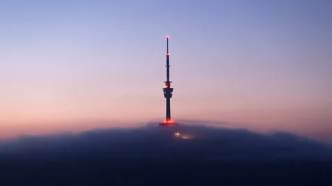 4K Praded clouds rolling over the hill Stock Footage 255521502