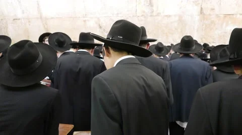 4K Prayer at The Western Wall Stock Footage 52660758