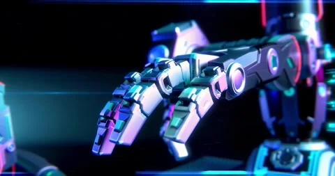 4K Precision Robotic Arm Animation – Futuristic Tech Visual Stock Footage 309340137