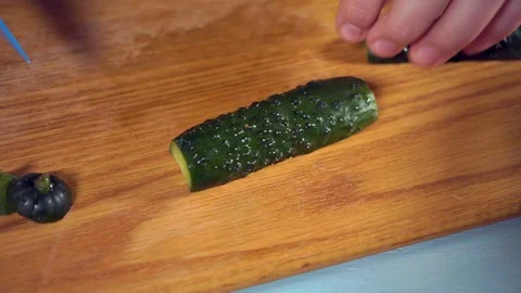 4k, Preparing fresh vegetable salad with greek cheese. Food stop motion animatio Stock Footage 99572207