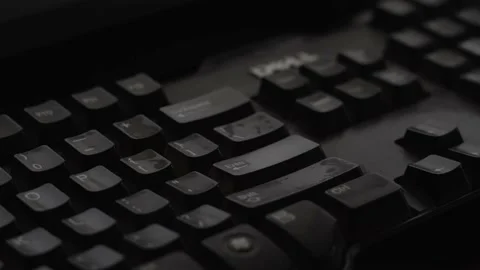 4K Pressing Enter On Keyboard Stock Footage 201225156