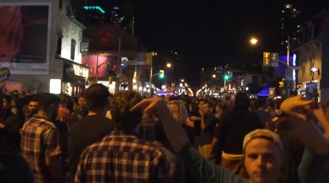 4k Pride Parade 2016 - Young- Dundasstreet Toronto Canada Stock Footage 66638698