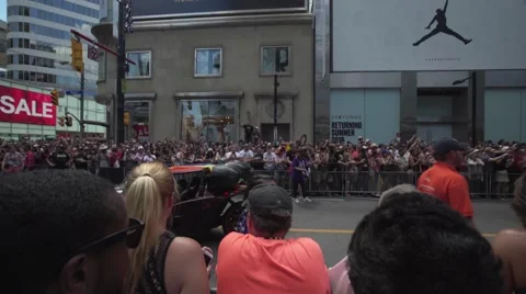 4k Pride Parade 2016 Young Dundas Street Toronto Canada Stock Footage 66639773