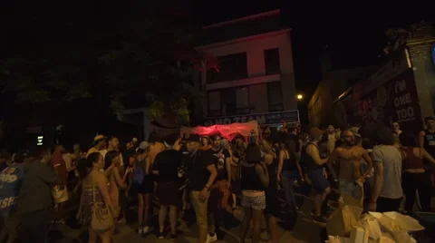 4k Pride Parade 2016 Young Dundas Street Toronto Canada Stock Footage 66639829