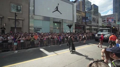 4k Pride Parade 2016 Young Dundas Street Toronto Canada Stock Footage 66639898