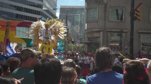 4k Pride Parade 2016 Young Dundas Street Toronto Canada Stock-Footage 66640027