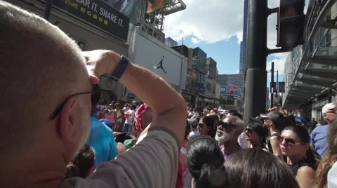 4k Pride Parade 2016 Young Dundas Street Toronto Canada Stock Footage 66640134
