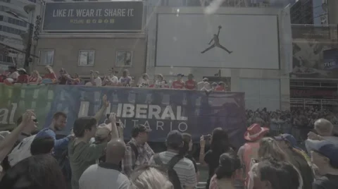 4k Pride Parade 2016 Young Dundas Street Toronto Canada Stock Footage 66640201