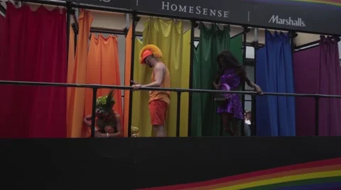 4k Pride Parade 2016 Young Dundas Street Toronto Canada Stock Footage 66640823