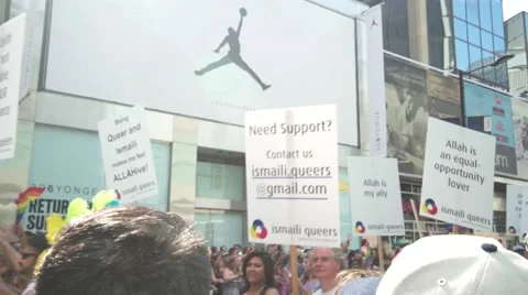 4k Pride Parade 2016 Young Dundas Street Toronto Canada Stock Footage 66640945