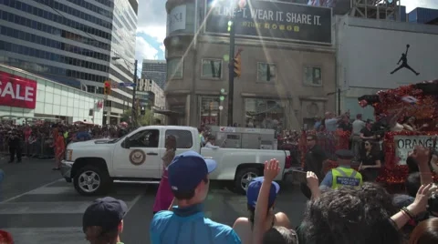 4k Pride Parade 2016 Young Dundas Street Toronto Canada Stock Footage 66641096