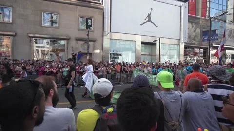 4k Pride Parade 2016 Young Dundas Street Toronto Canada Stock Footage 66641368