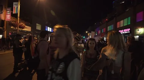 4k Pride Parade 2016 Young Dundas Street Toronto Canada Stock Footage 66641627