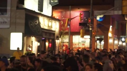 4k Pride Parade 2016 Young Dundas Street Toronto Canada Stock Footage 66641757