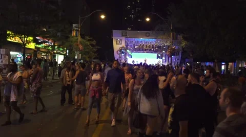 4k Pride Parade 2016 Young Dundas Street Toronto Canada Stock Footage 66641944