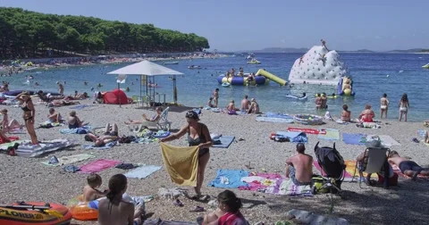 4K Primosten beach Stock-Footage 45782042