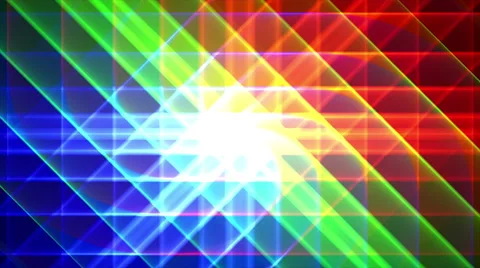 4K Prismatic grid star abstract background loop, rgb, red green blue 2 Video stock 40369496