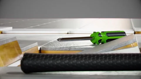4K Professional Phillips-Head Screwdriver Ergonomic Green Soft-Grip Stock-Footage 332157039