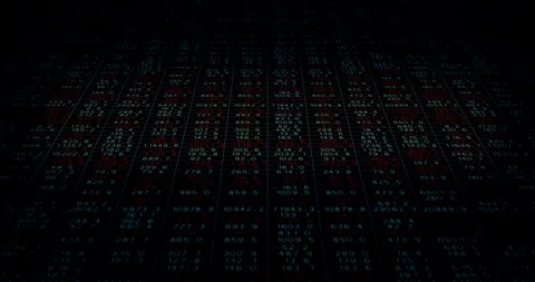 4K Profit and Loss Data Stream Red and Green V2 Stock Footage 101036603