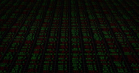 4K Profit and Loss Data Stream Red and Green Stock Footage 101036894