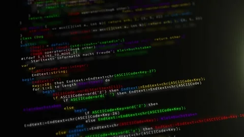 4K Programmer coding on black Computer screen engineer developing software Stock Footage 246854203