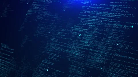 4K Programming and Coding hi-tech software development and blockchain concept Video stock 260295777
