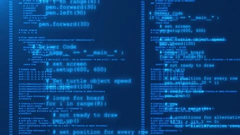 4K Programming code running over computer screen terminal, hacking concept Stock Footage 246955358