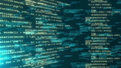 4K Programming code running over computer screen terminal, hacking concept Stock Footage 246992533