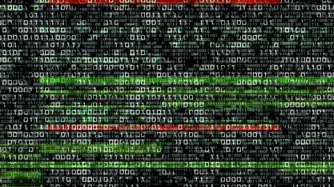 4K Programming code typing error Television technical problem error signal Stock Footage 158049035