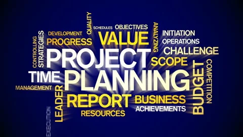 4k Project Planning Animated Tag Word Cloud,Text Design Animation. Stock-Footage 106856260