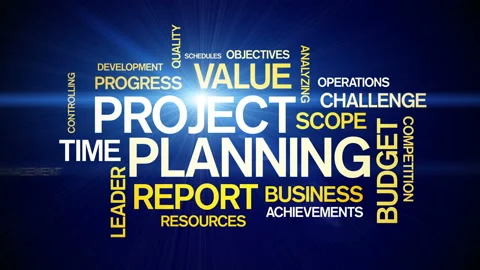 4k Project Planning Animated Tag Word Cloud,Text Design Animation. Stock-Footage 106856400