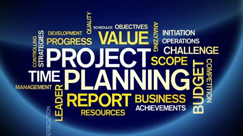 4k Project Planning Animated Tag Word Cloud,Text Design Animation. Stock-Footage 106856625