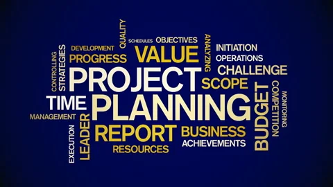 4k Project Planning Animated Tag Word Cloud,Text Design Animation. Stock-Footage 106856765