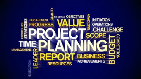 4k Project Planning Animated Tag Word Cloud,Text Design Animation. Stock-Footage 106856892