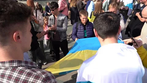4k Protest Against The War. Antalya, Turkey, 25 Feb 2023 Stock-Footage 234089282
