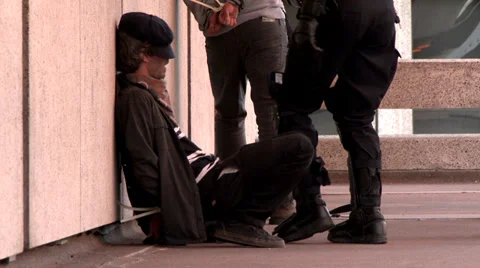 4K Protesters in cuffs under riot police custody Vidéo 38097428