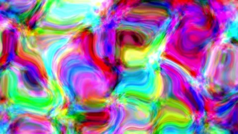 4K Psychedelic Liquid Waves Abstract Color Flow Loop 库存影片 340464723
