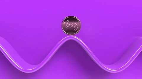 4K Purple Abstract Fluid Wave Background with White Dollar Sign Icons Stock-Footage 332157041