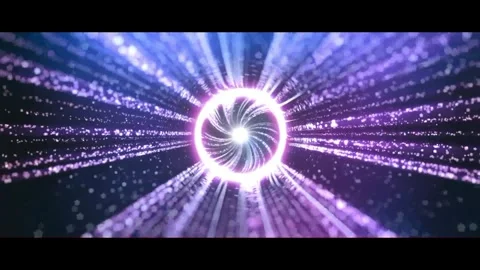 4k Purple Blue Beams String Fan SPace Animation Background Stock Footage 311309201
