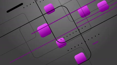 4k Purple Digital Design on Gray Background Animation Seamless Loop. Stock Footage 62838840