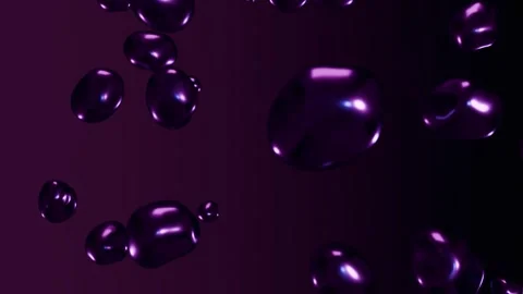 4K Purple Fluid Blobs Morphing Slow Motion Abstract Gradient Background Org.. Stock Footage 335255528