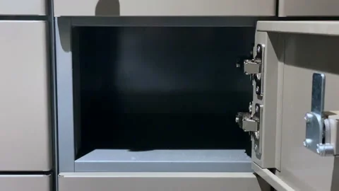 4K Putting Shoes into a Locker Stock Footage 140338735