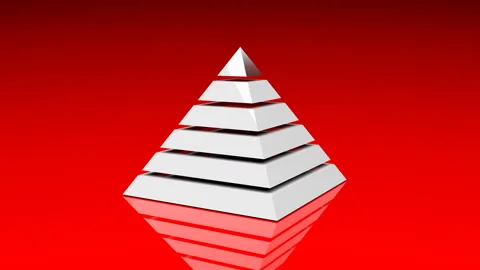4k Pyramid triangle geometry design element abstract object mystery background. Video stock 90977106