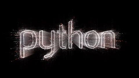 4k python word Programming language logo... | Stock Video | Pond5