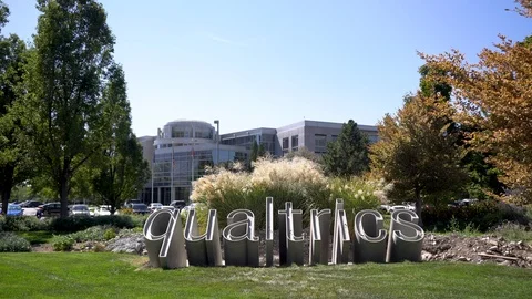 4k Qualtrics Sign Stock Footage 105181906